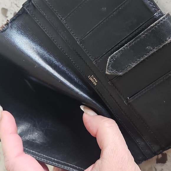 Hermès Calf Black Leather Bean Long Wallet with Dust Bag - Picture 10 of 17